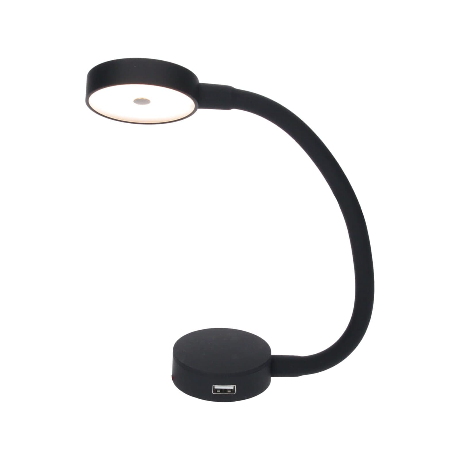 Lampka gooseneck czarna z USB